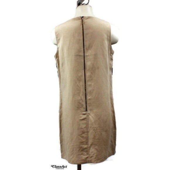 TOMMY Hilfiger Women Blue Striped Sleeveless Dress Casual Vneck Zipper Back Sz 8 - Picture 4 of 5